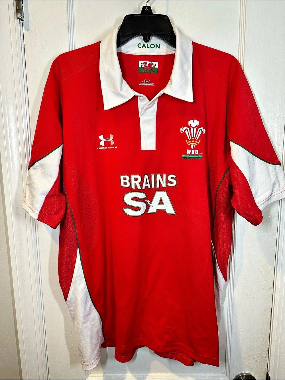 Vintage Wales Rugby Union Home Shirt 2008 2009 Under Armour Brains SA Jersey - X